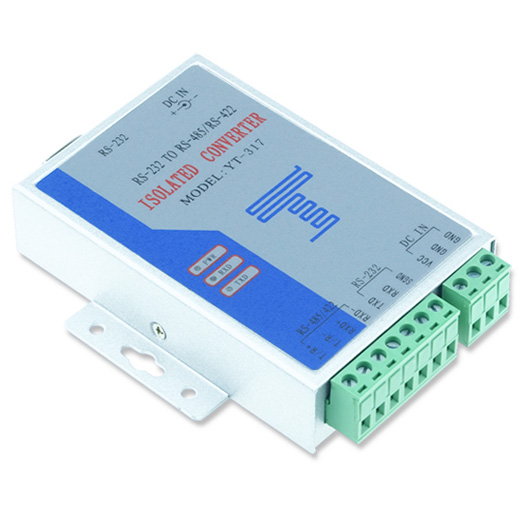 Industrial grade optical isolated RS232 to RS485/422 converter