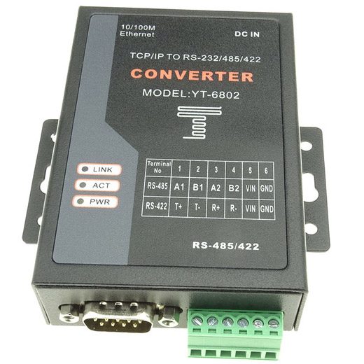 TCP/IP TO RS232/485/422 converter